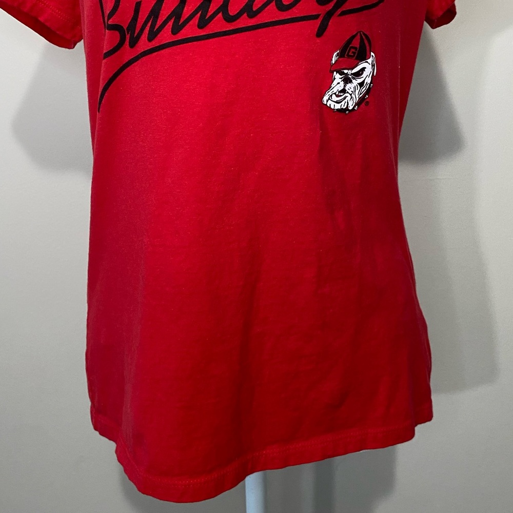 Hanes UGA Georgia Bulldogs V-Neck Short Sleeve T-Shirt Women’s Medium College - Picture 6 of 8